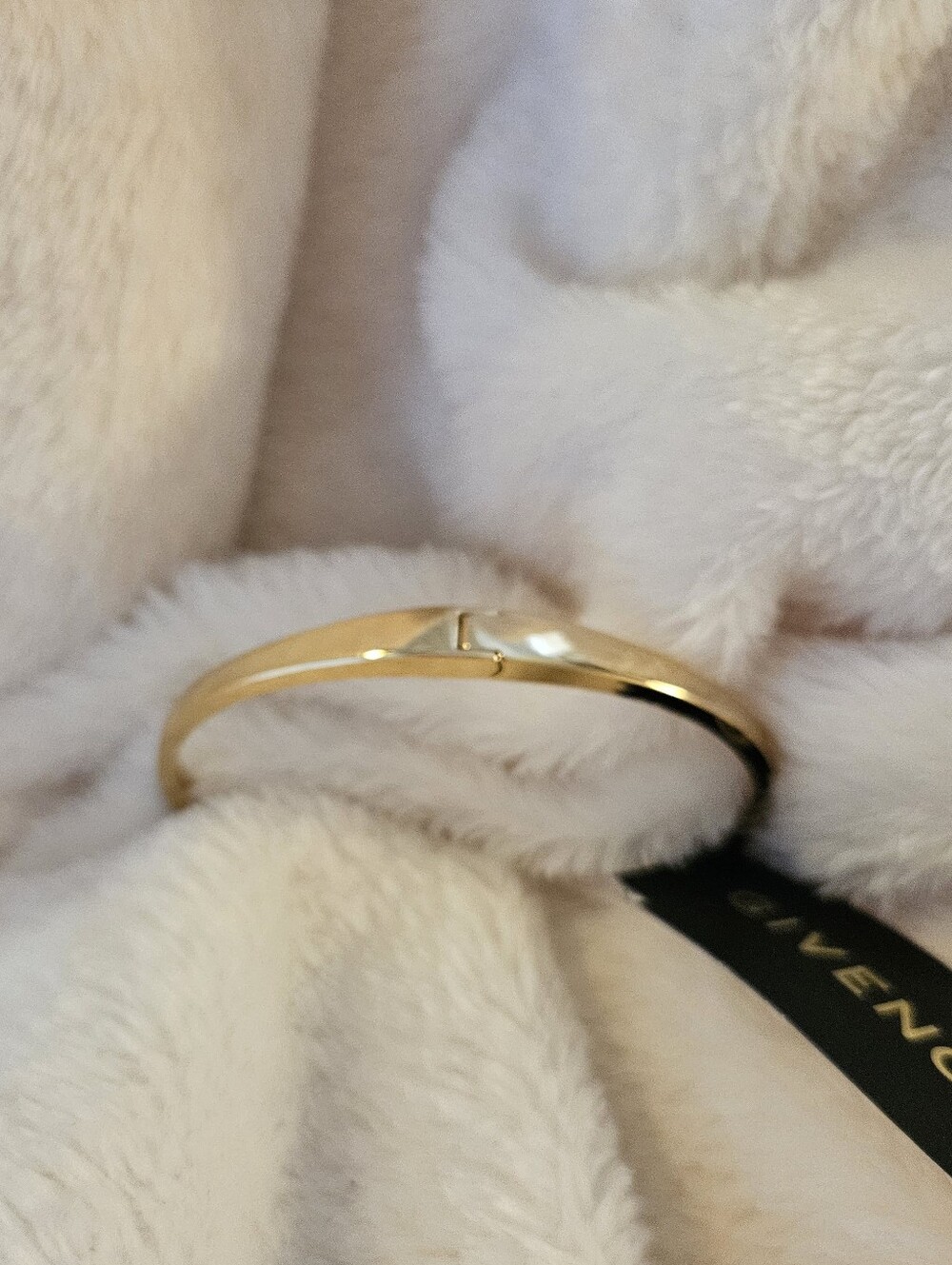 Givenchy Blue Crystal & Inlay Open Bangle Bracelet, NWT - Picture 2 of 2